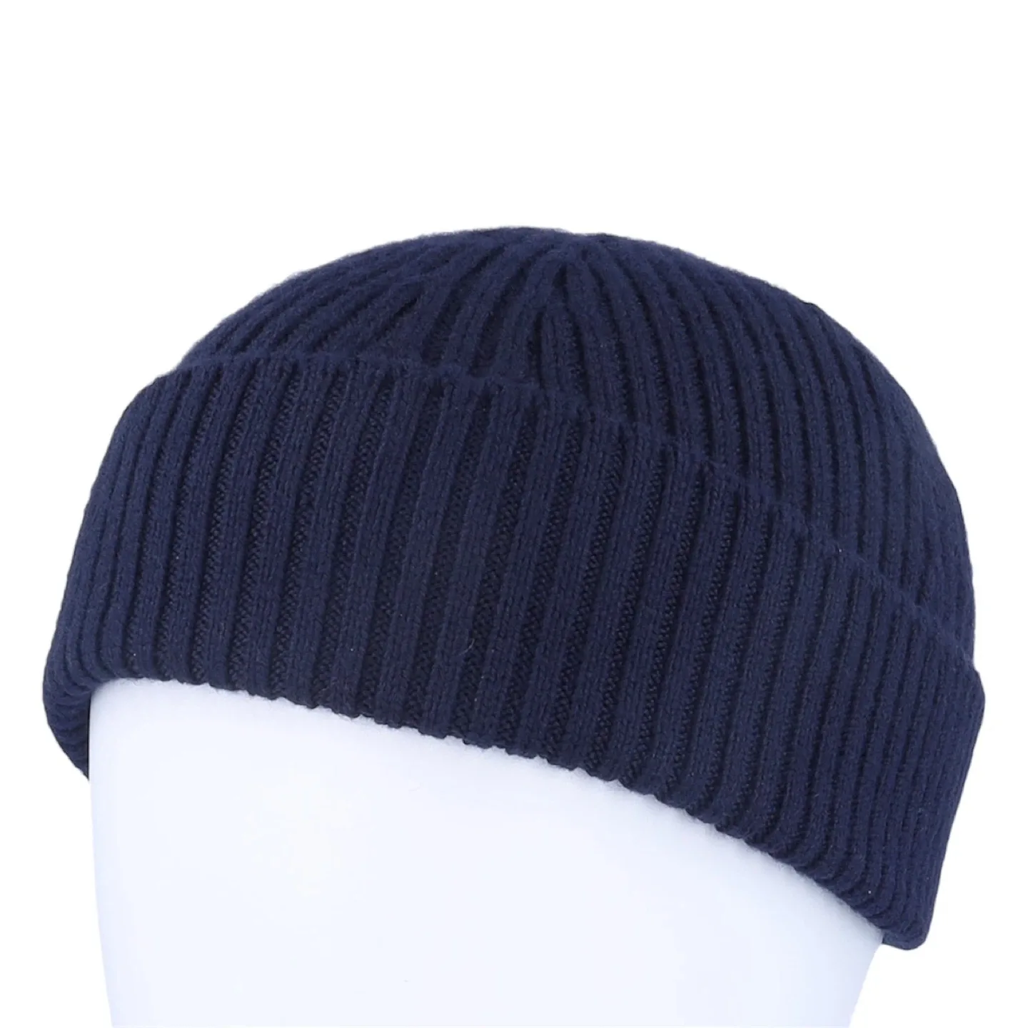 Lacoste Kids Navy Blue Rib Knit Wool Logo Beanie Hat Size 2/5Y image indicator(8)