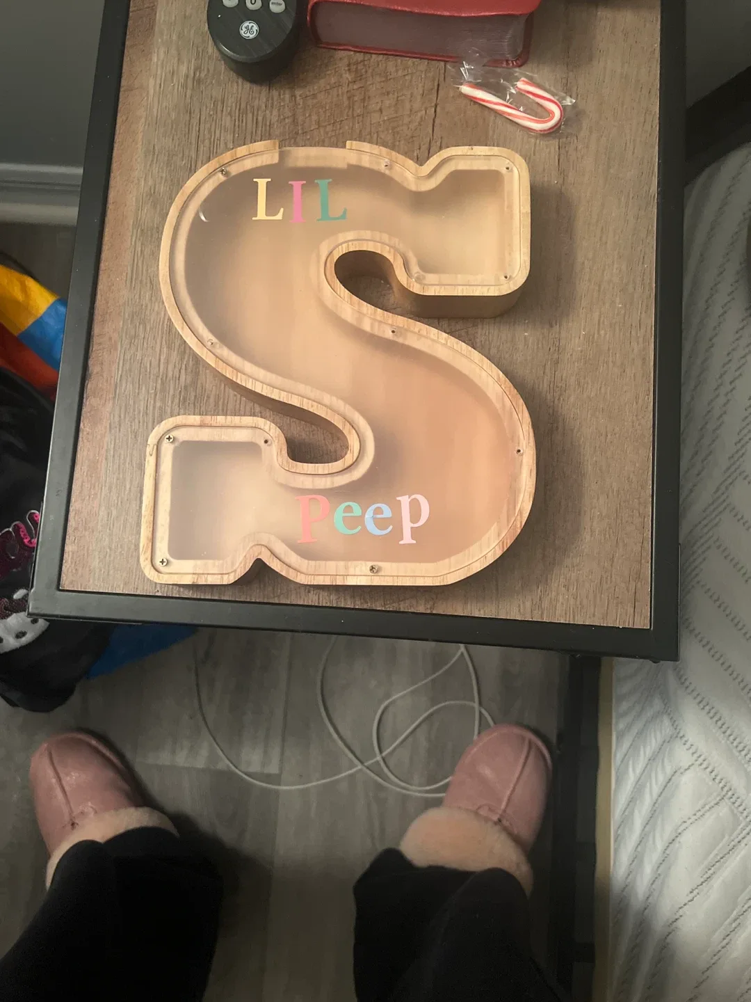 Lil Peep Letter S Wooden Bank
