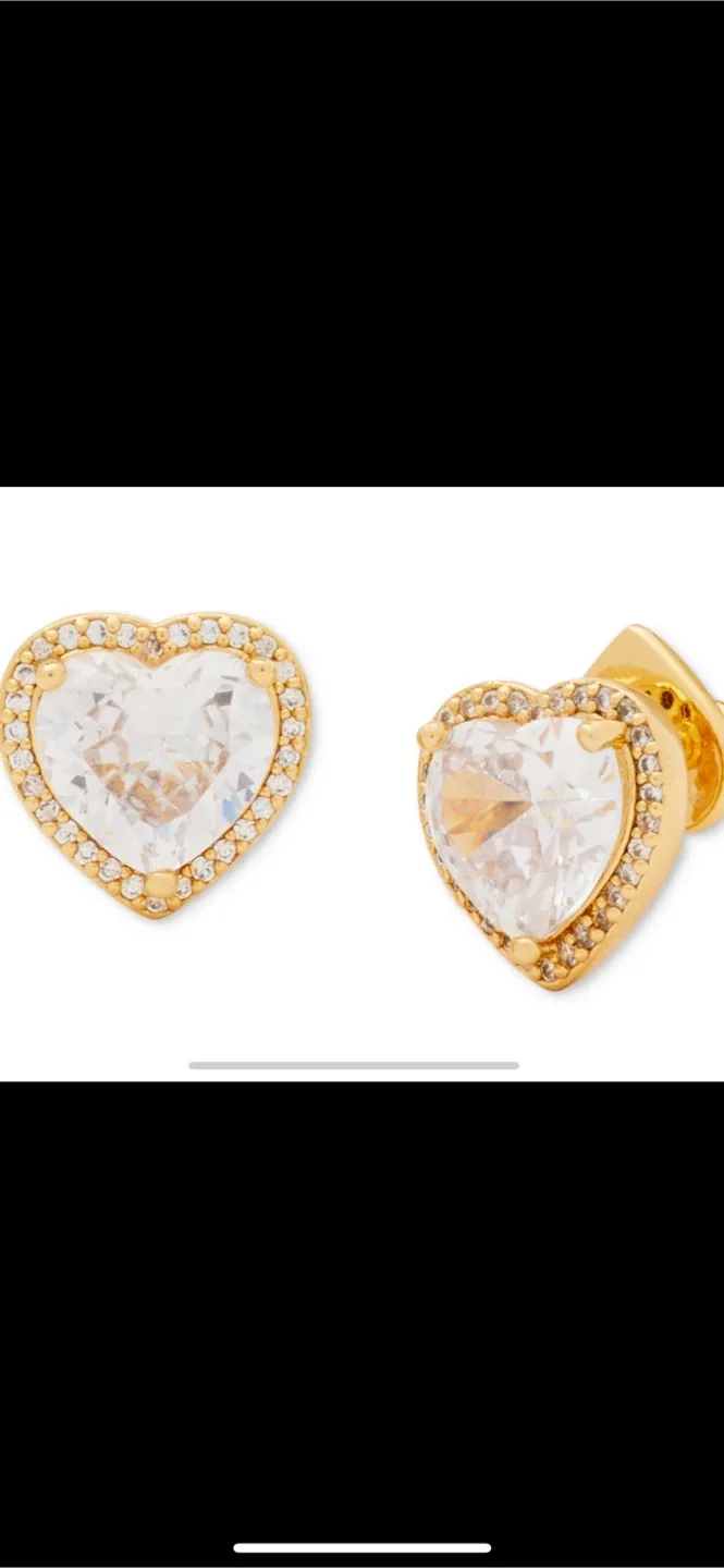 Kate Spade New York My Love Heart Stud gold Earrings