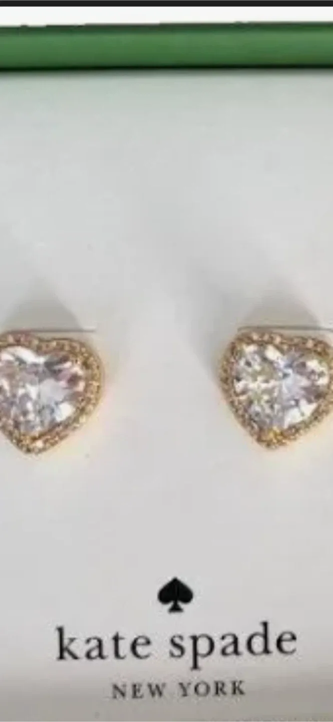 Kate Spade New York My Love Heart Stud gold Earrings image indicator(2)