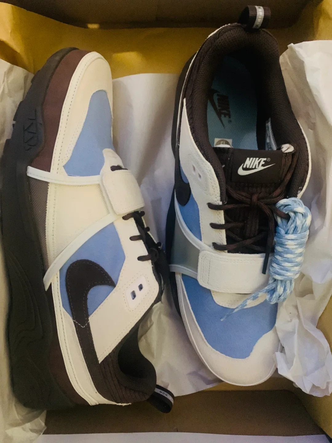 Nike Travis Scott Zoom Field Jaxx HQ3072-400 Leche Blue Size 15