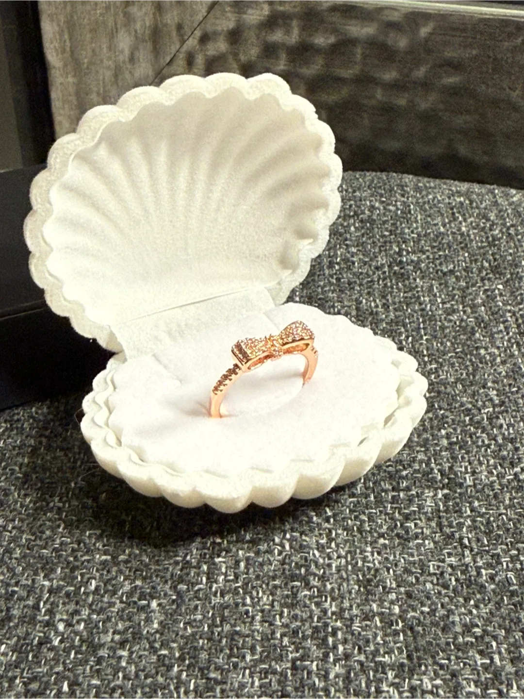 Rose Gold Bow Ring - Adjustable
