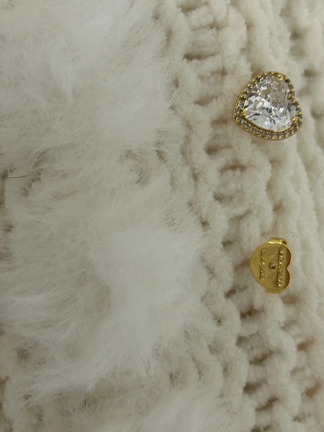 Kate Spade New York My Love Heart Stud gold Earrings image indicator(7)