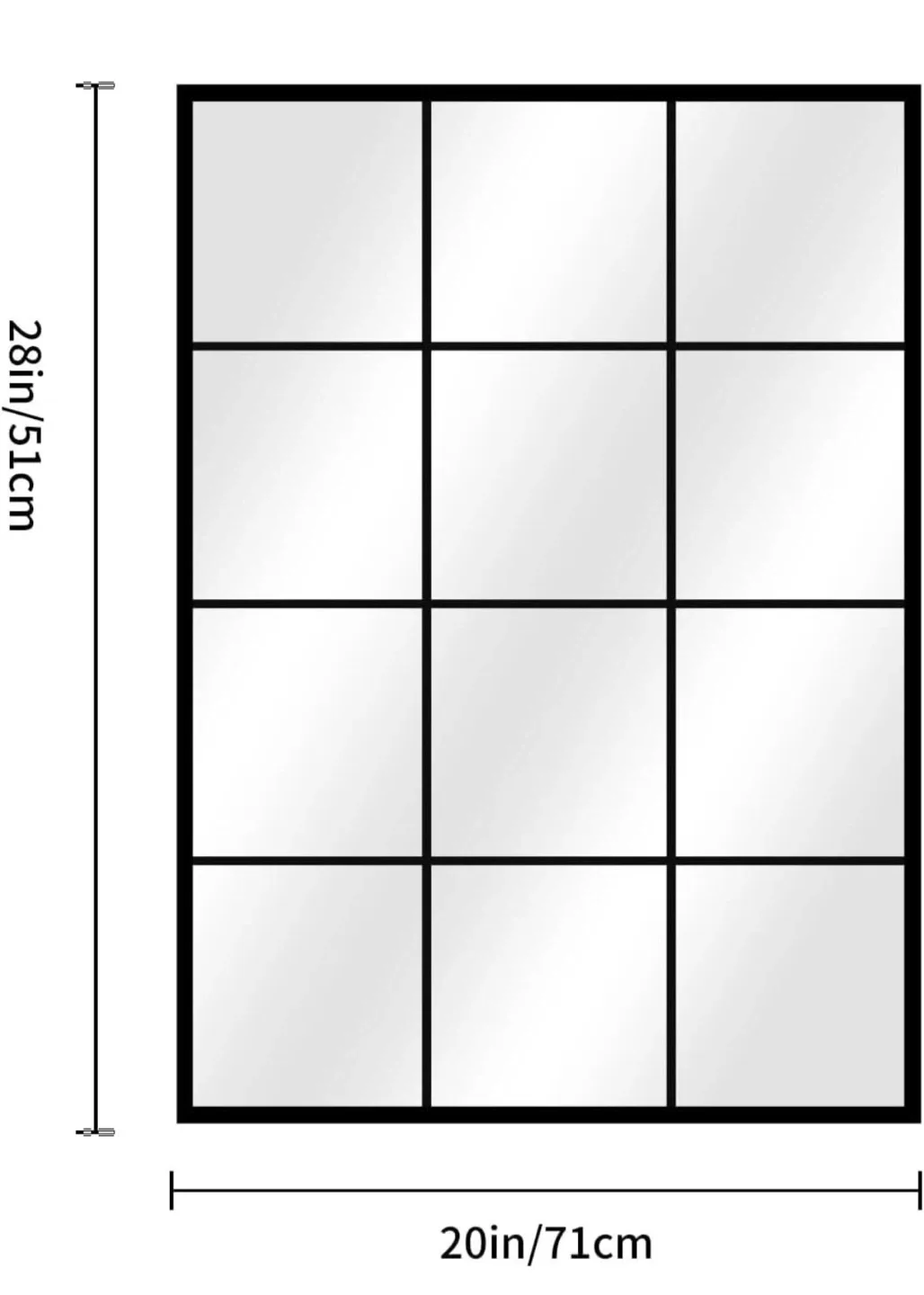 Black Wall Mirror (28x20in) image indicator(3)