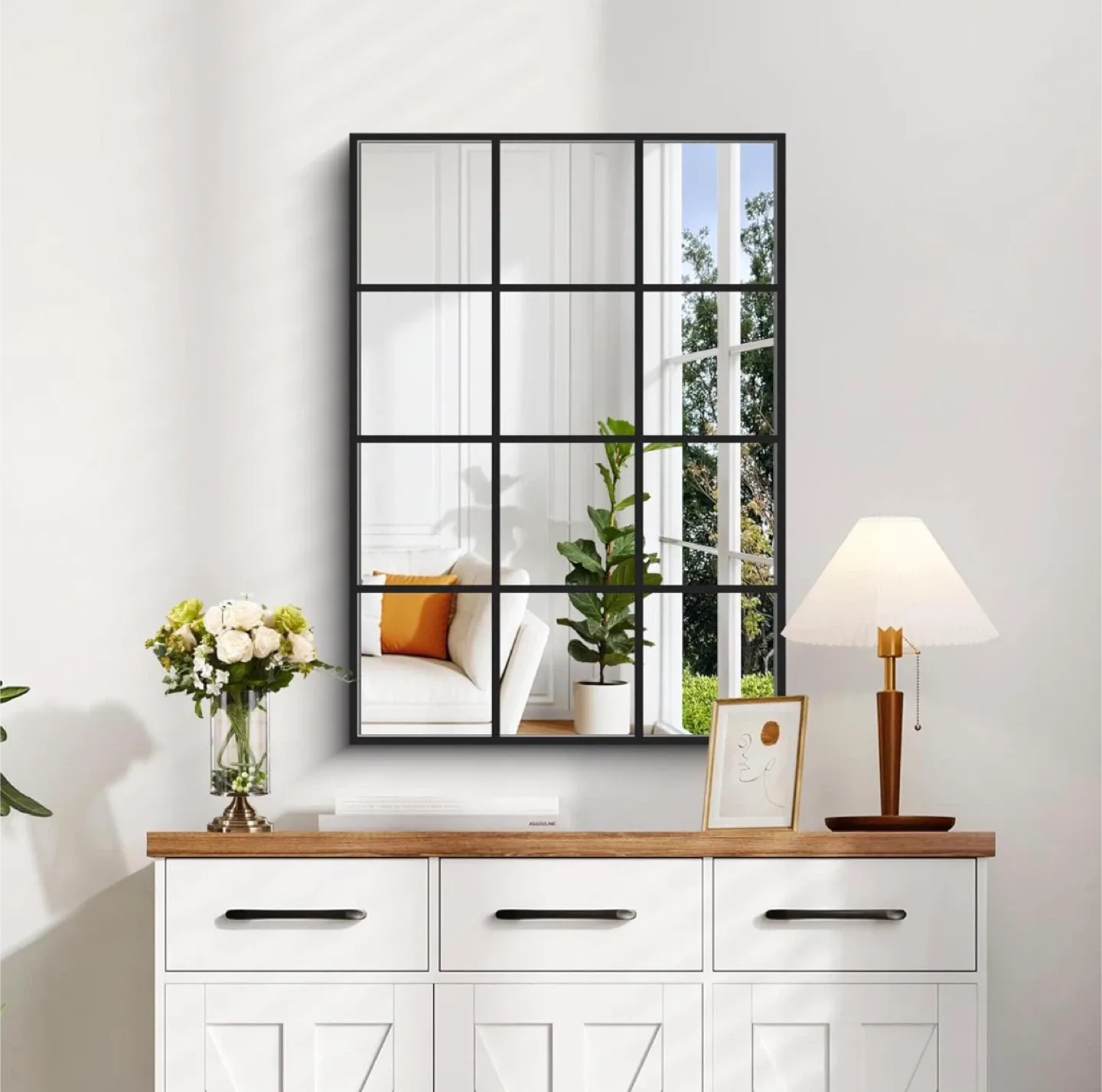 Black Wall Mirror (28x20in) image indicator(4)