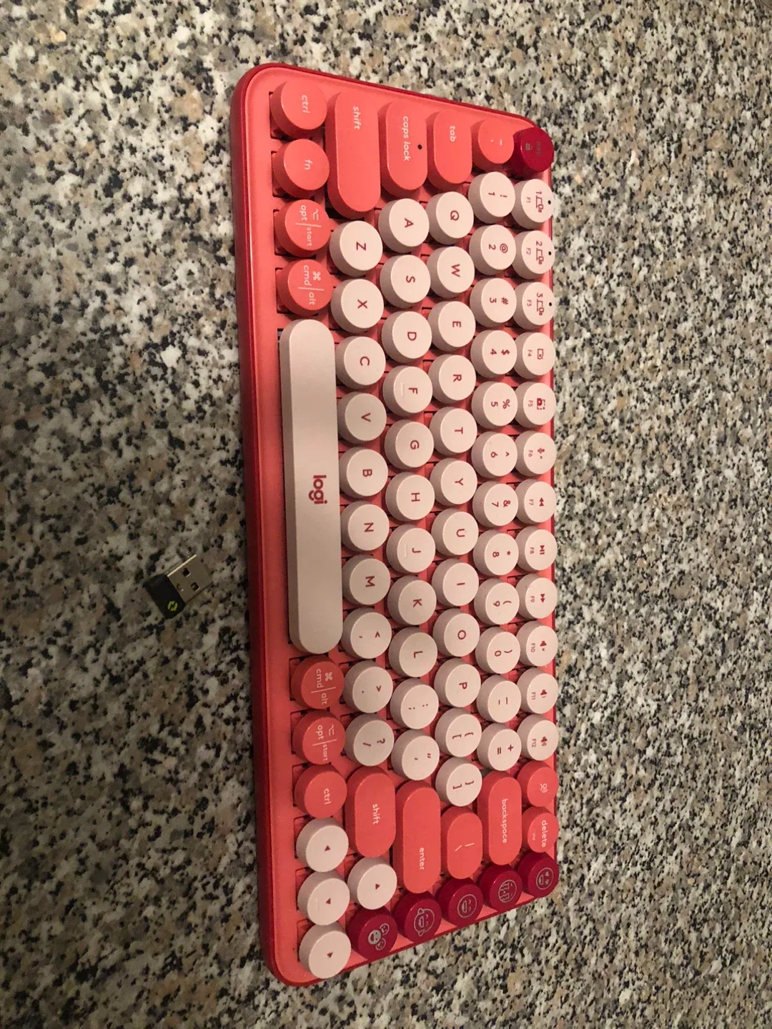 Logitech POP Keys Mechanical Keyboard - Coral