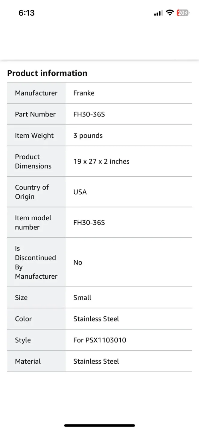 Franke FH30-36S FarmHouse Series Bottom Sink Grid for PSX1103010 image indicator(8)