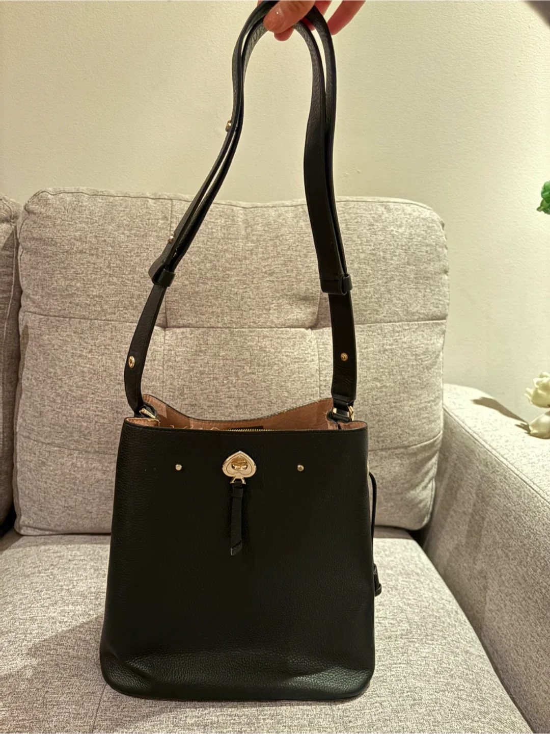 Kate Spade Black Leather Bucket Bag image indicator(5)