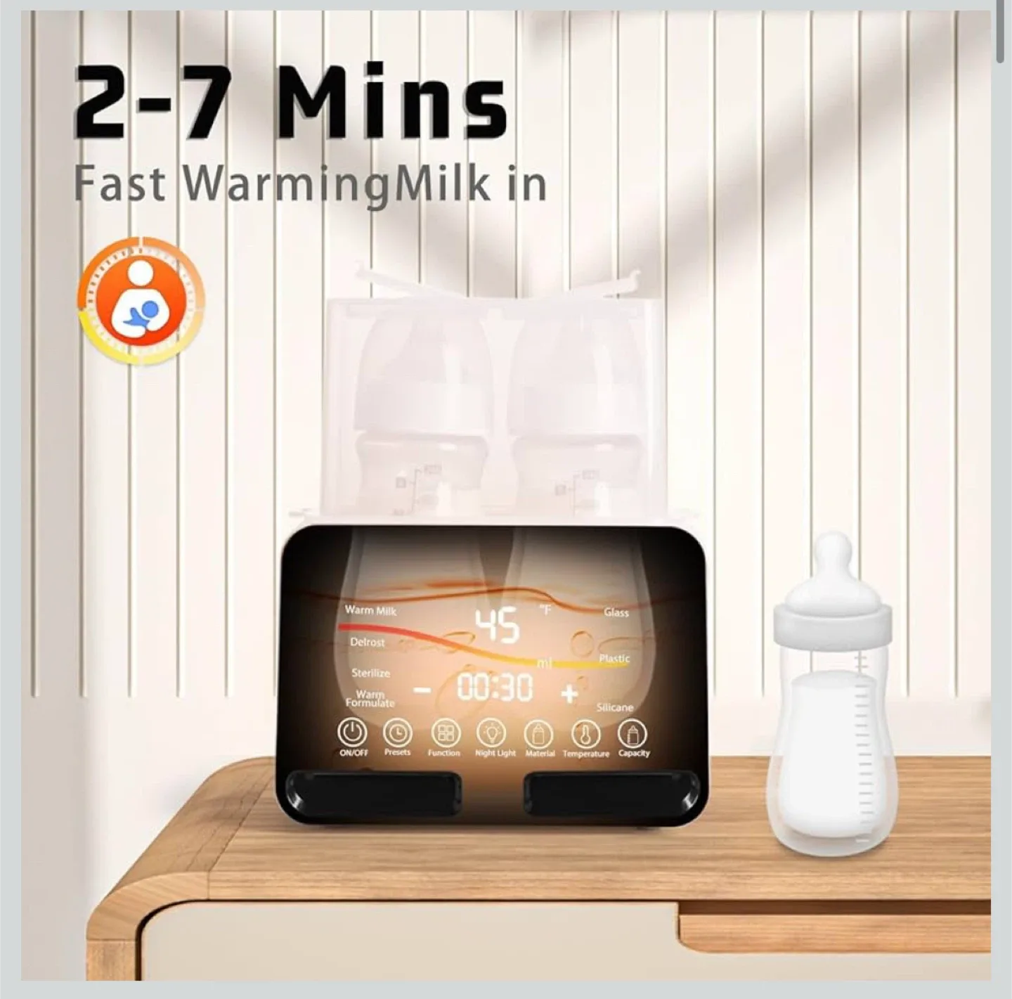 Amama Baby Bottle Warmer & Sterilizer image indicator(2)