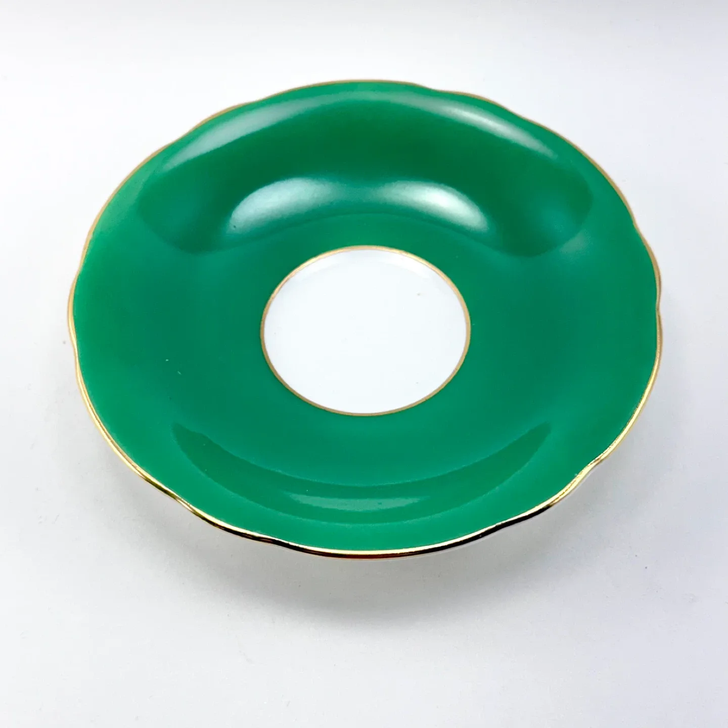 Windsor emerald green floral teacup image indicator(2)