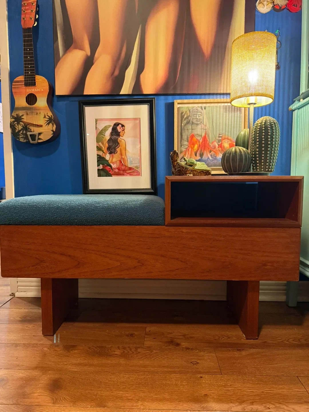 Mid-Century Modern Entryway Bench