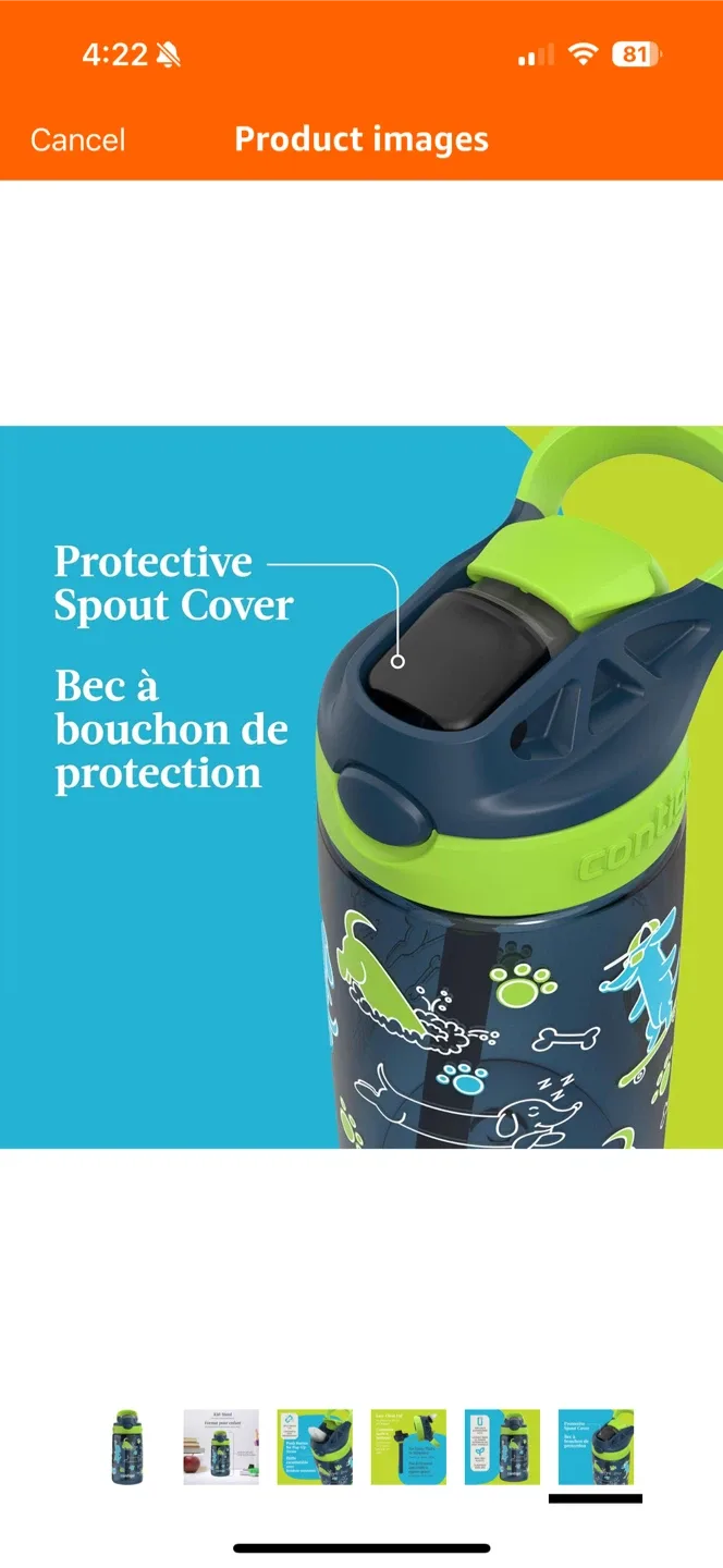 Contigo Kids Water Bottle - washed but never used image indicator(10)