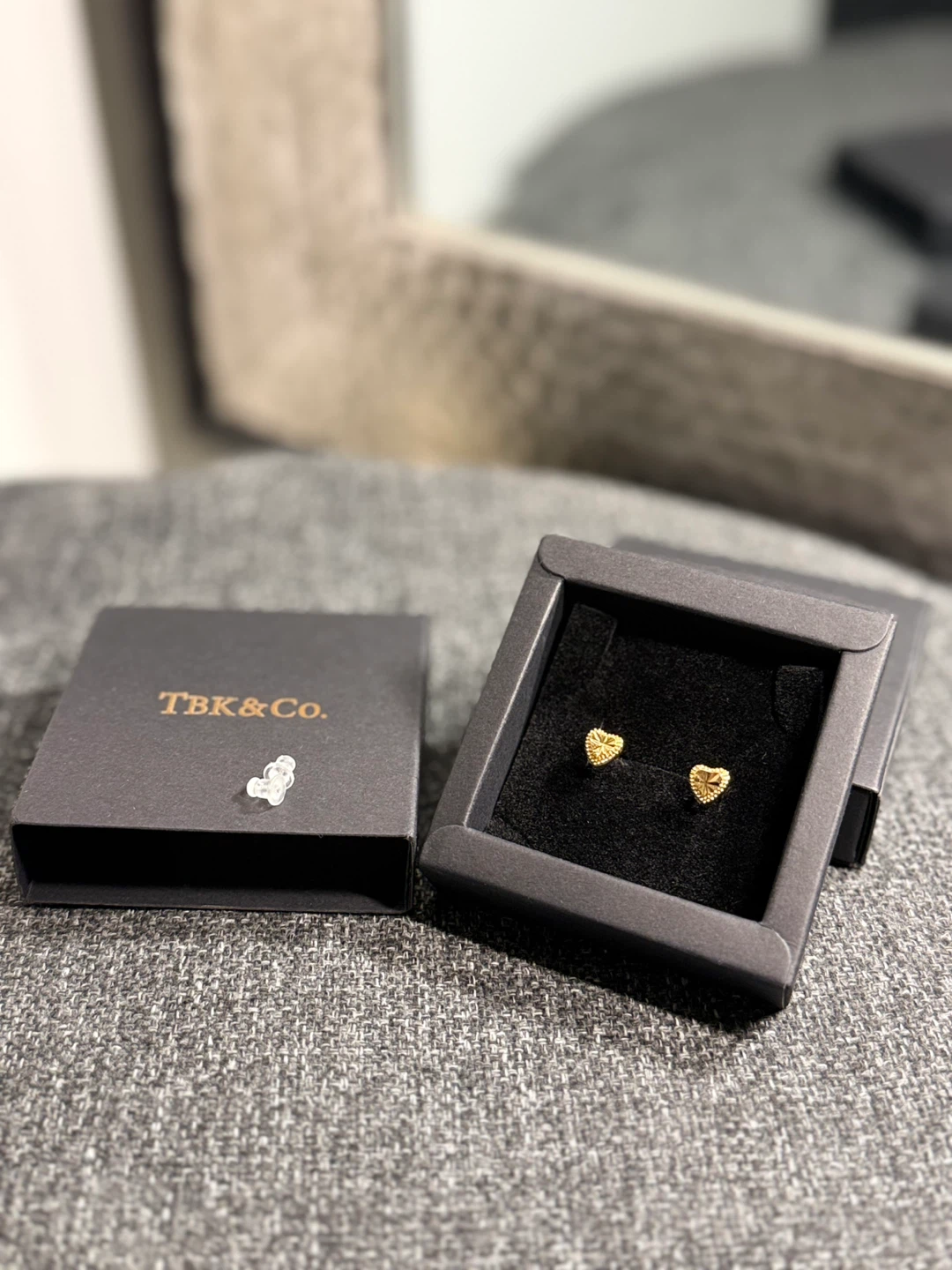 Gold Plated Earrings - Heart Design