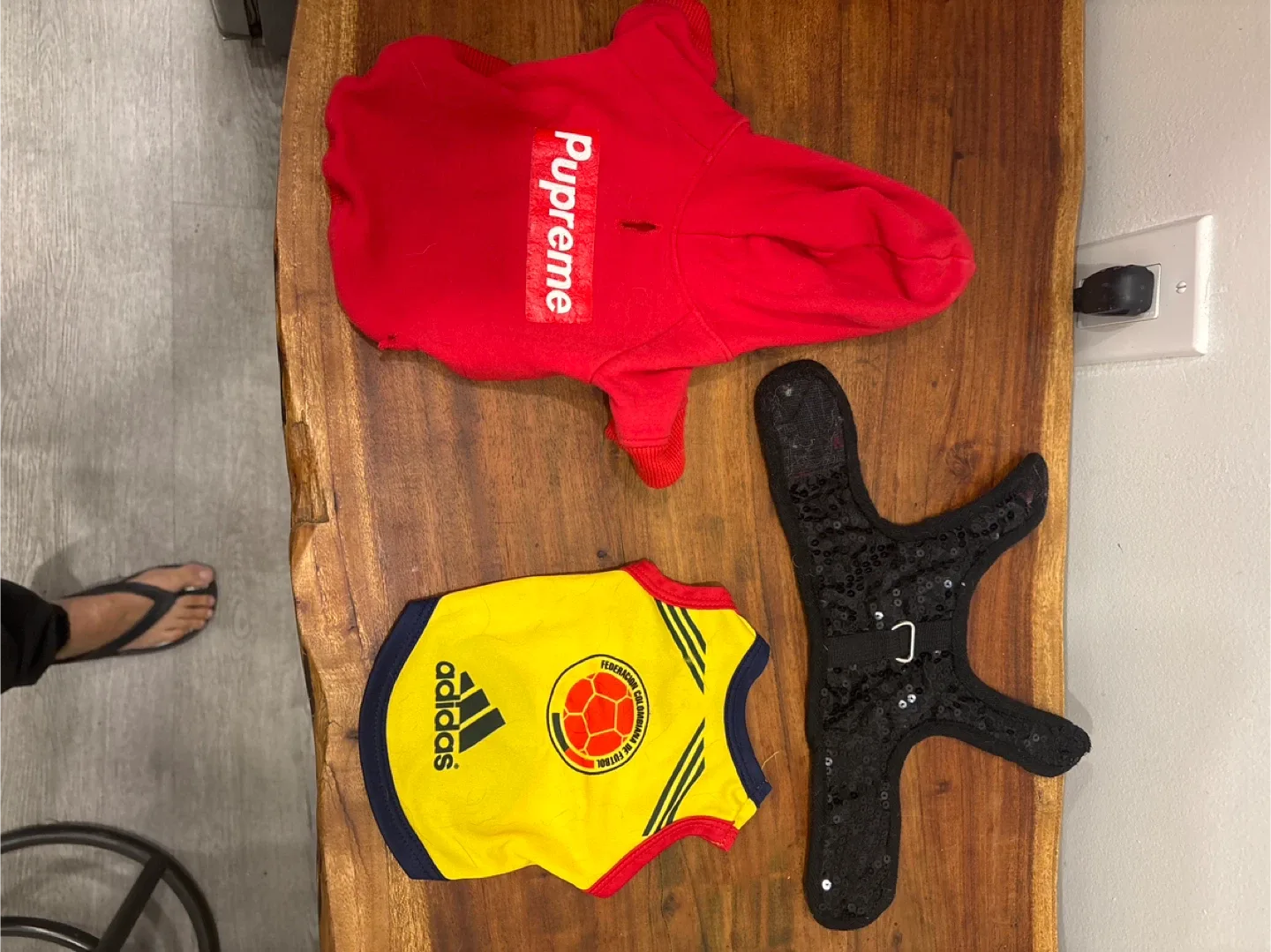 Dog Clothes: Pupreme Hoodie & Adidas Jersey