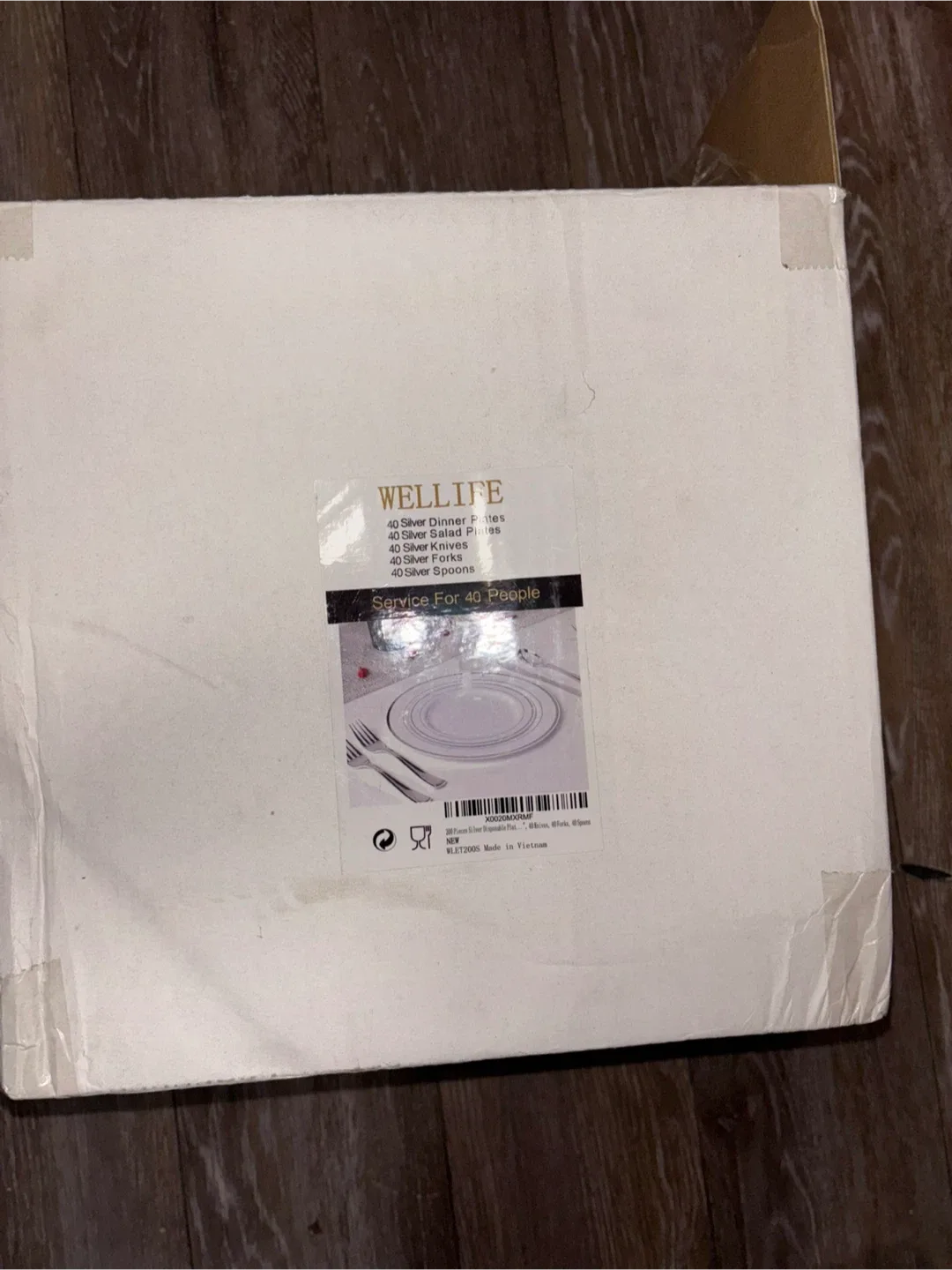 WELLIFE 40-Person Silver Dinnerware Set - New!