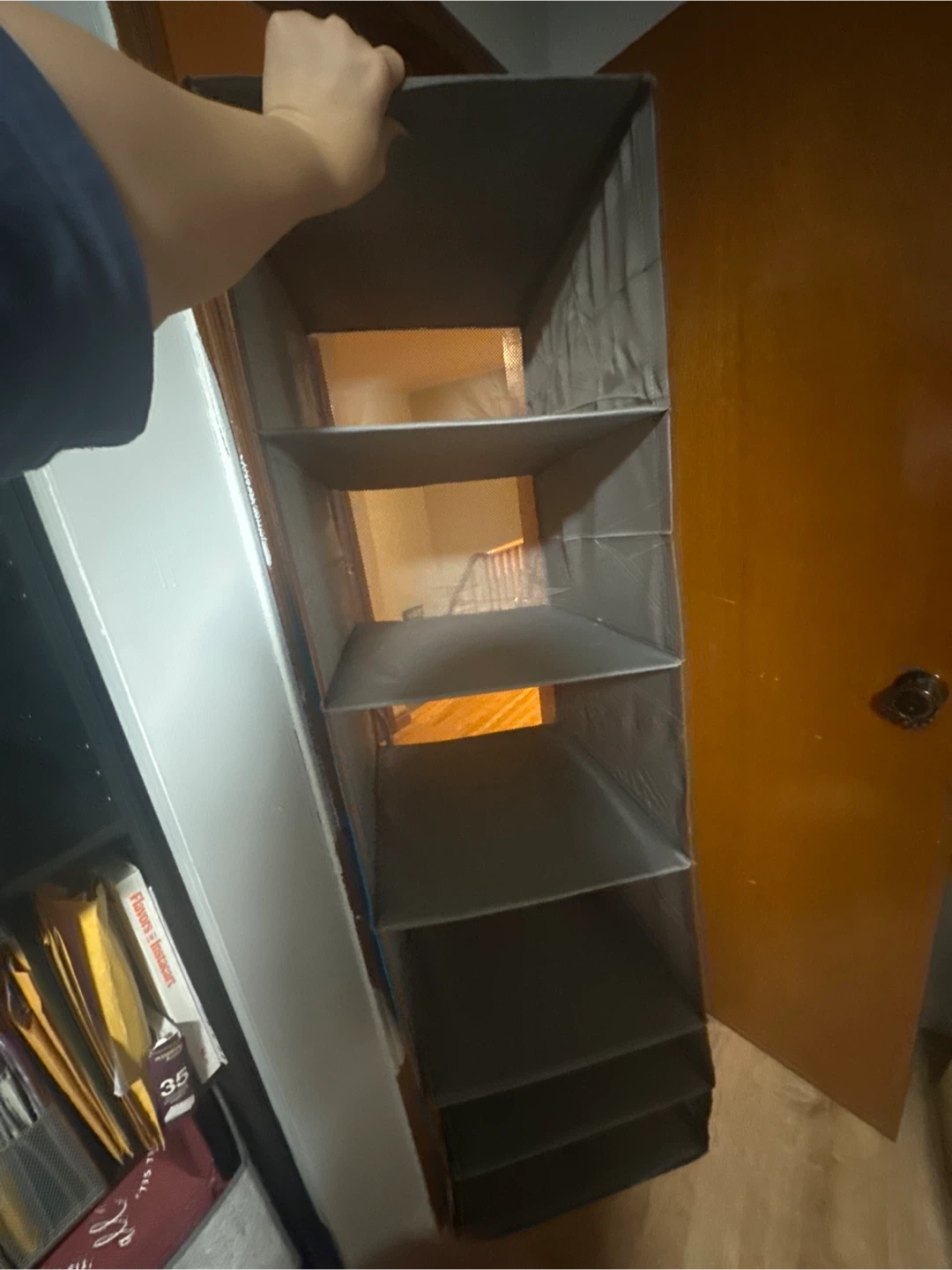 Collapsible Hanging Closet Organizer - Grey