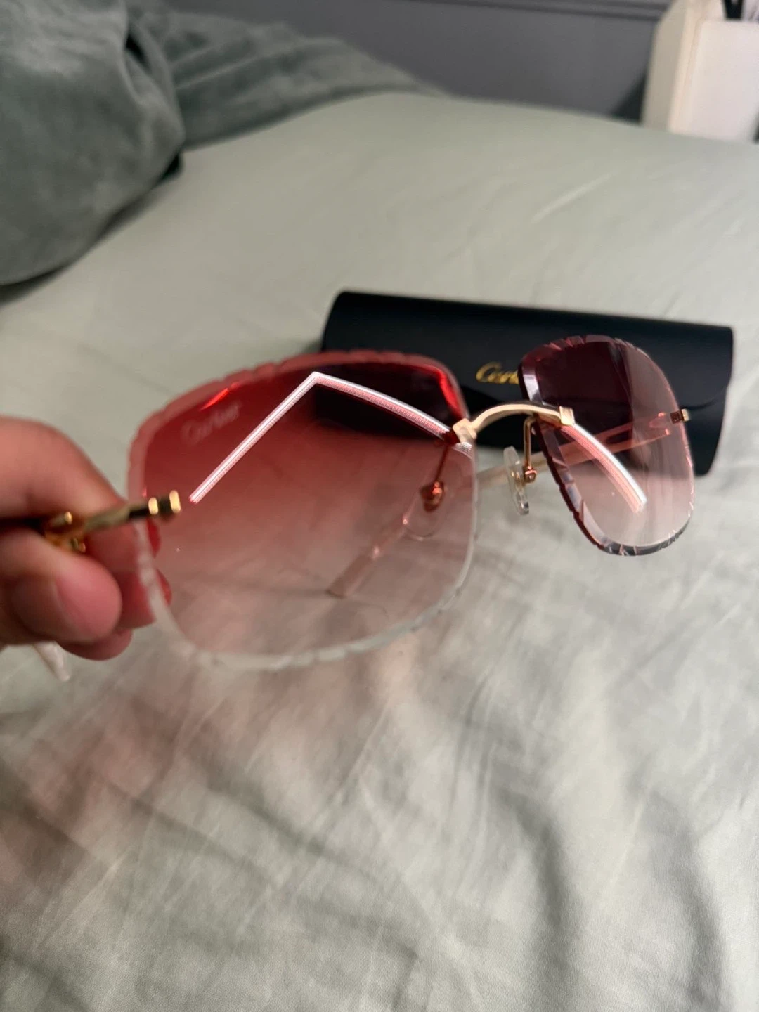 Cartier Sunglasses - Red Gradient Lenses
