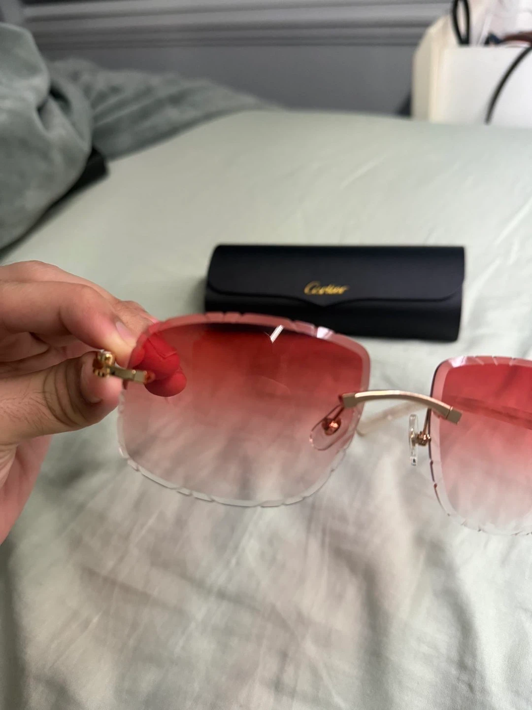 Cartier Sunglasses - Red Gradient Lenses - photo 3