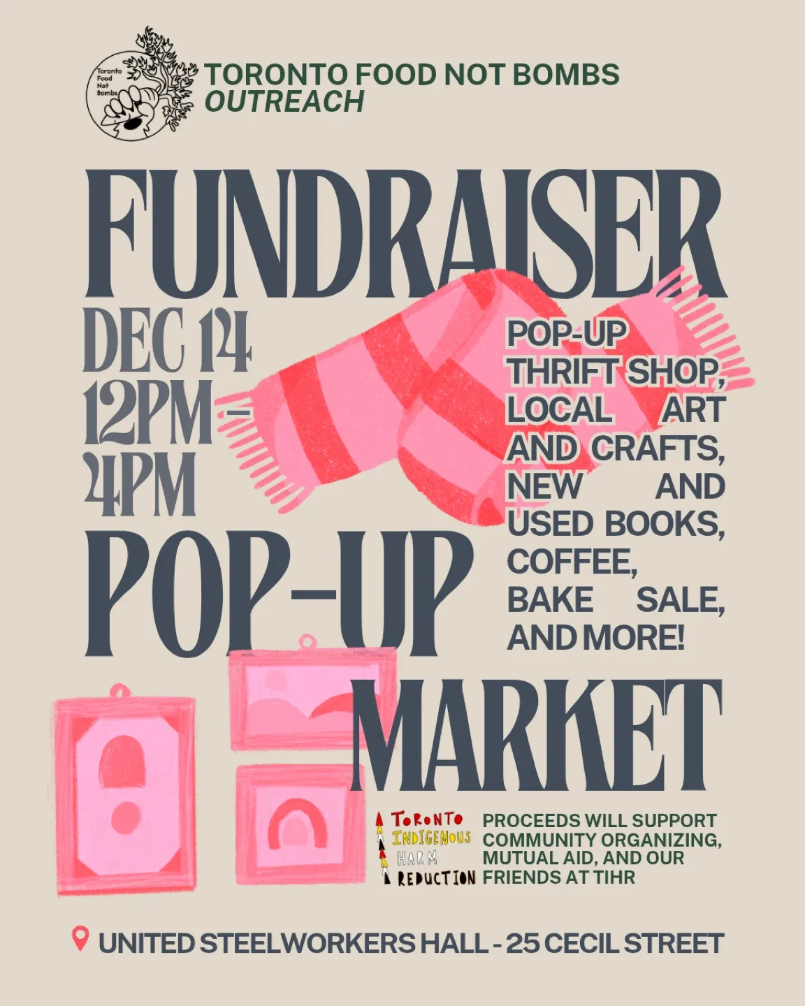 Toronto Food Not Bombs Fundraiser - Pop-Up Market Dec 14
