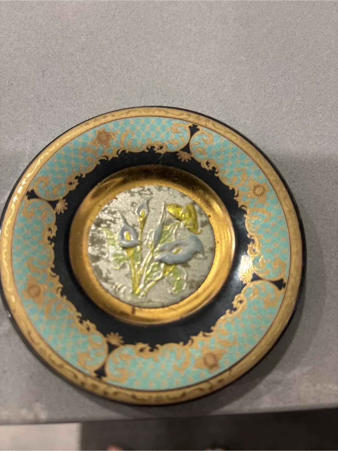 Decorative Plate with Floral Design