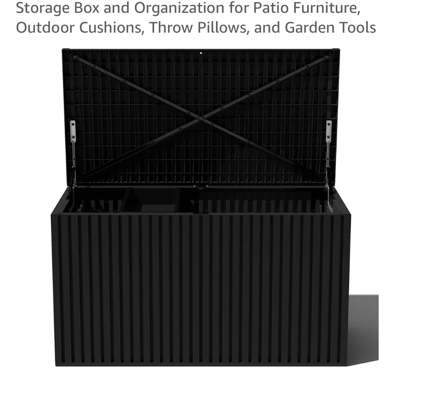 Black Outdoor Storage Box - 48" x 24.5" x 27" - photo 2