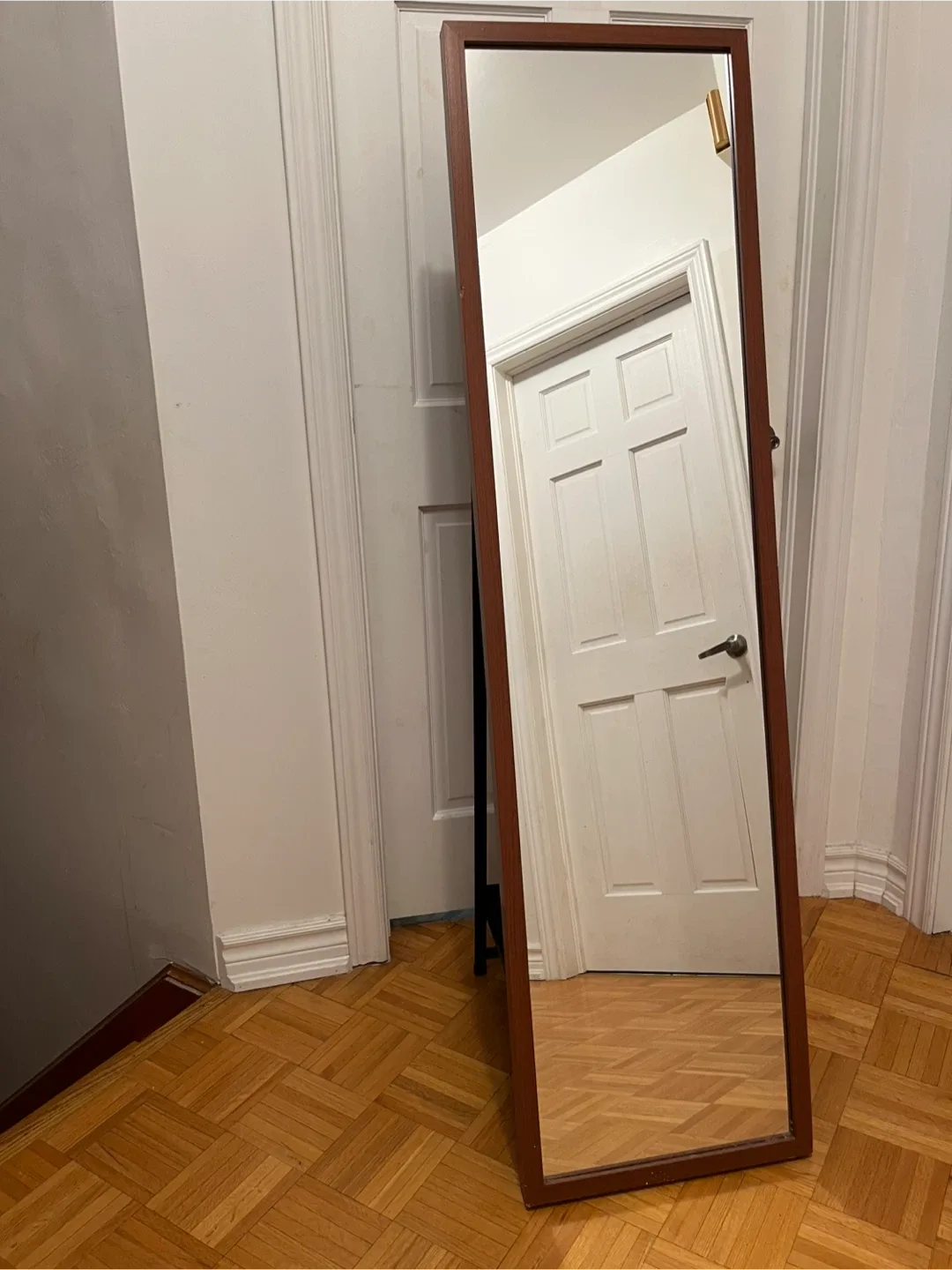Standing Mirror with Shelves