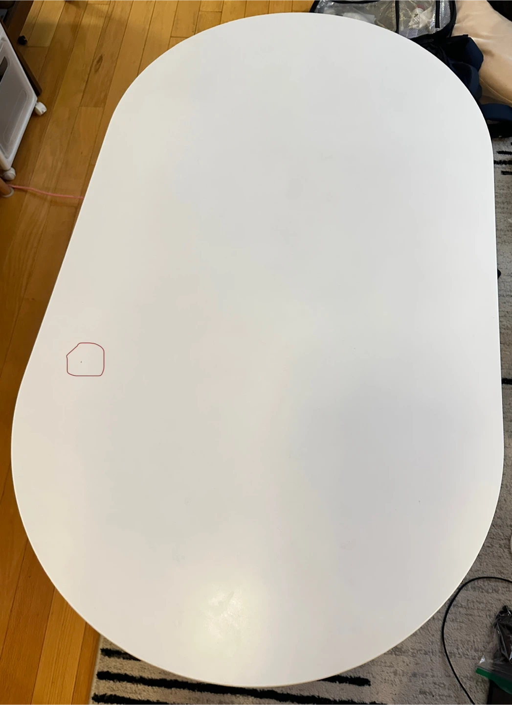White Oval Dining Table - photo 2