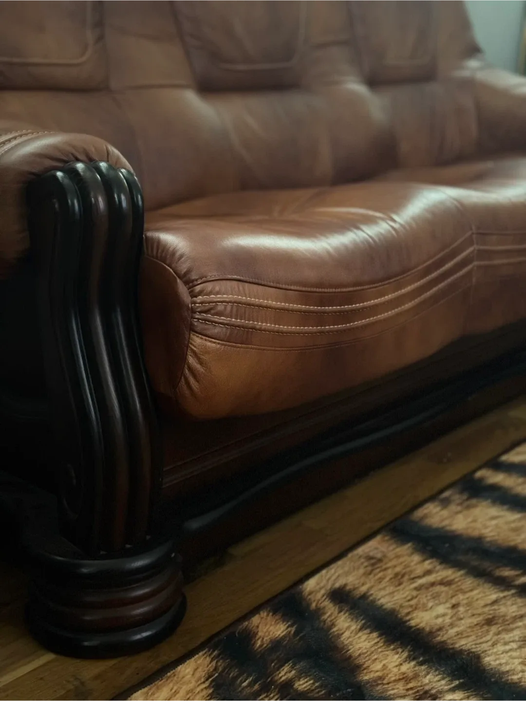 Brown Leather Sofa bed only ground level pickup