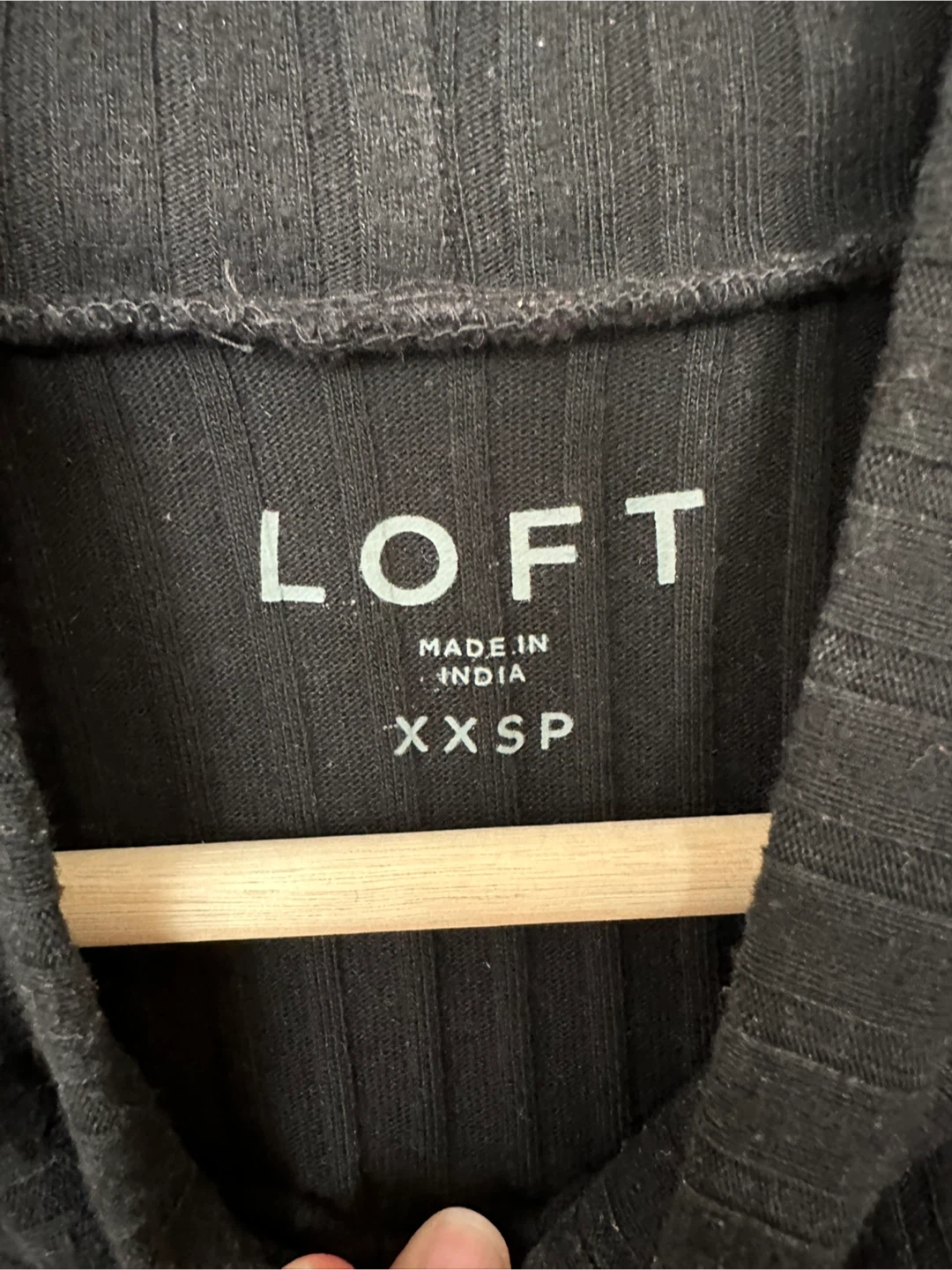 LOFT Black Ribbed XXSP Top - photo 3