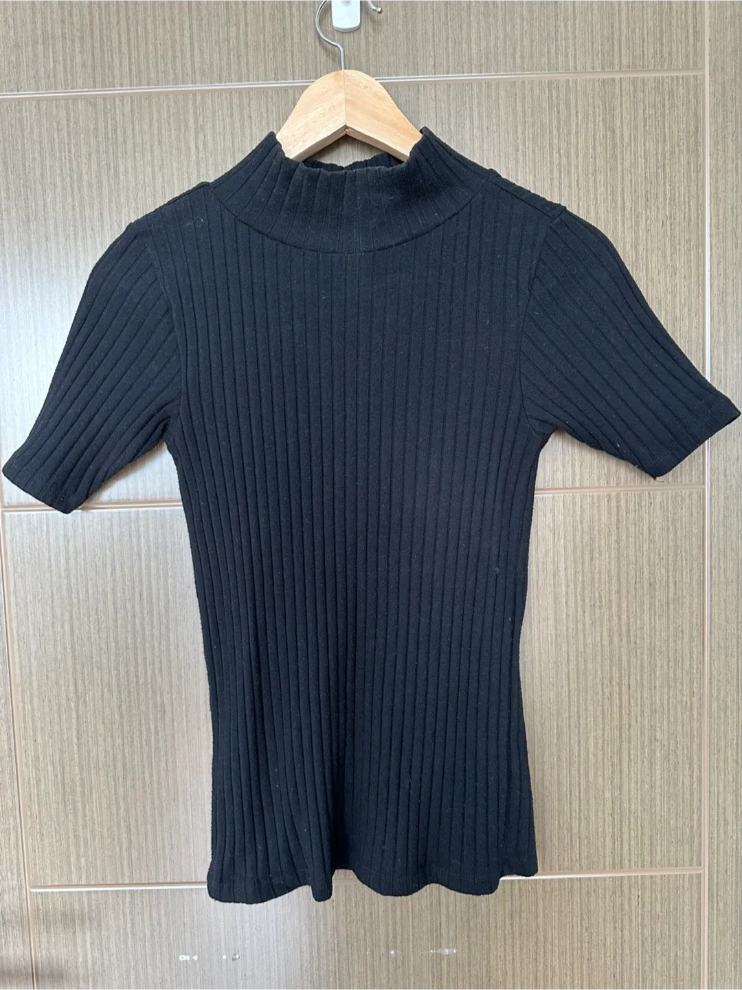 LOFT Black Ribbed XXSP Top