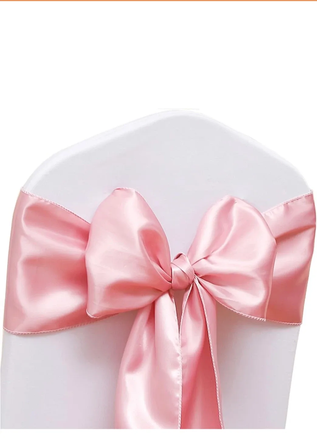 Pink Satin Chair Sashes - Event Decor 20pcs image indicator(3)
