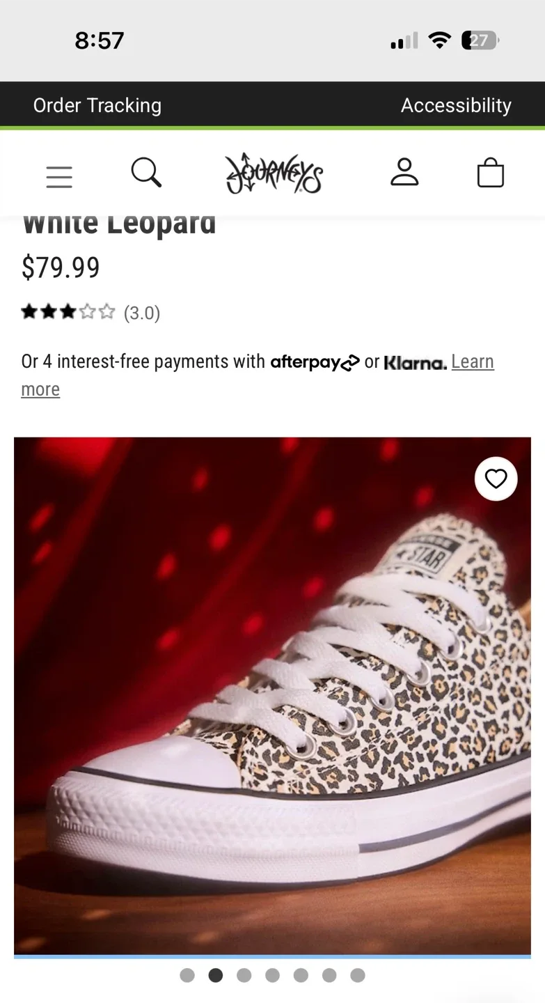 Converse All Star Leopard Print Shoes image indicator(2)