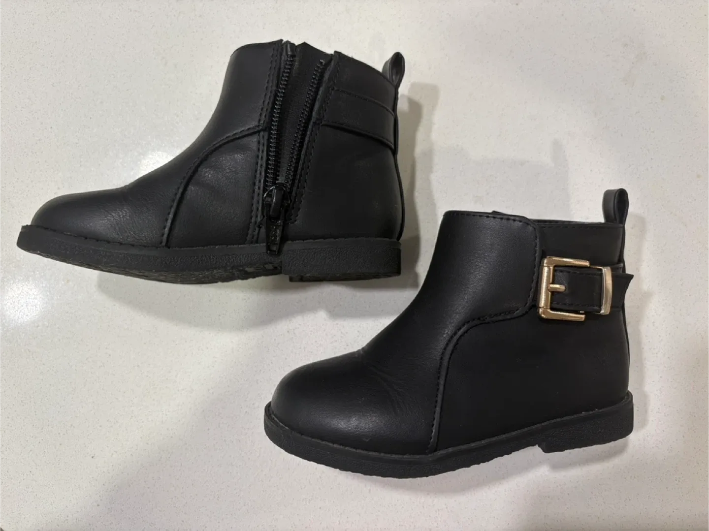 Black Ankle Boots - Size 7 Toddler image indicator(2)