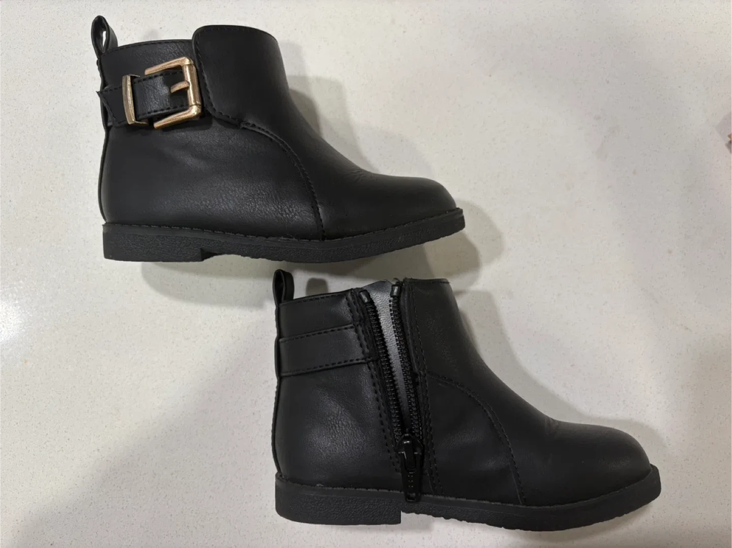Black Ankle Boots - Size 7 Toddler