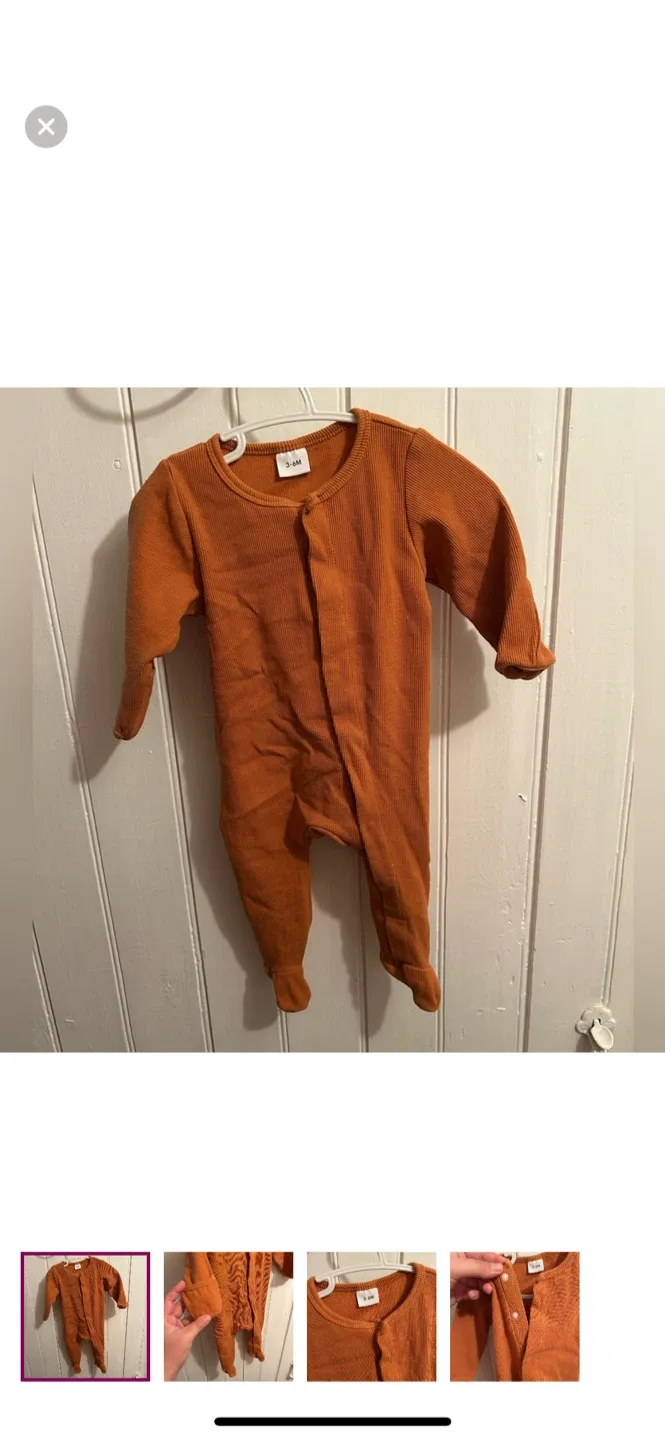 Orange Baby Onesie - Size 3-6M