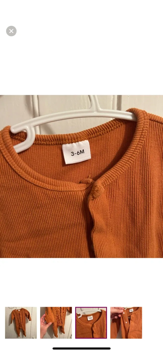 Orange Baby Onesie - Size 3-6M image indicator(3)