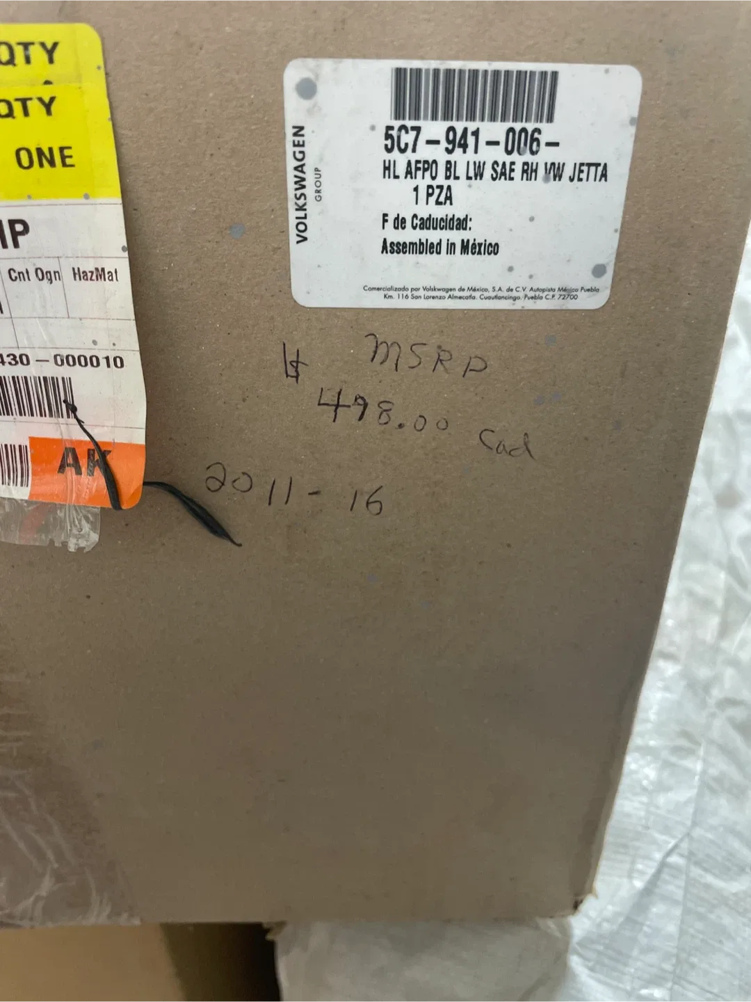 Volkswagen Jetta headlight image indicator(3)