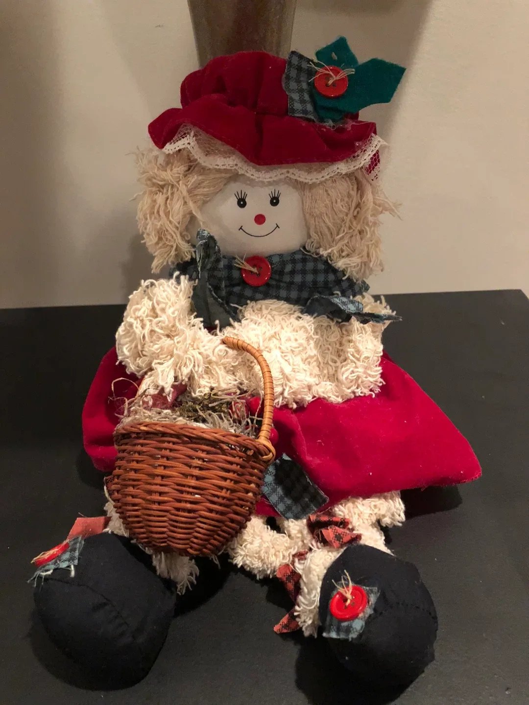 Raggedy Ann Style Decorative Doll