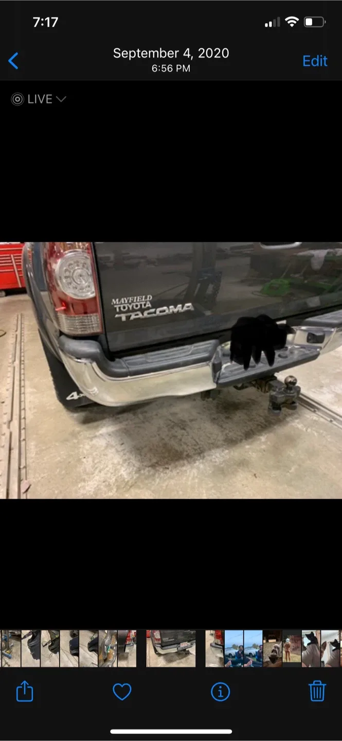 Tacoma chrome rear bumper bumper image indicator(6)