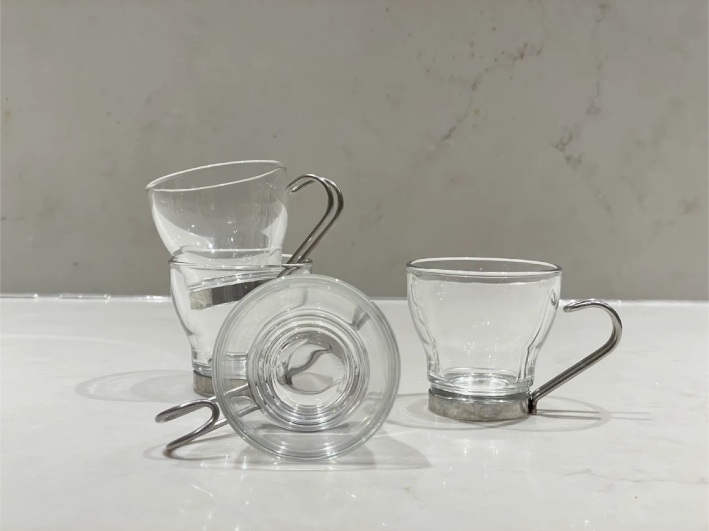 Set of 4 Vitrosax Glass Espresso Cups