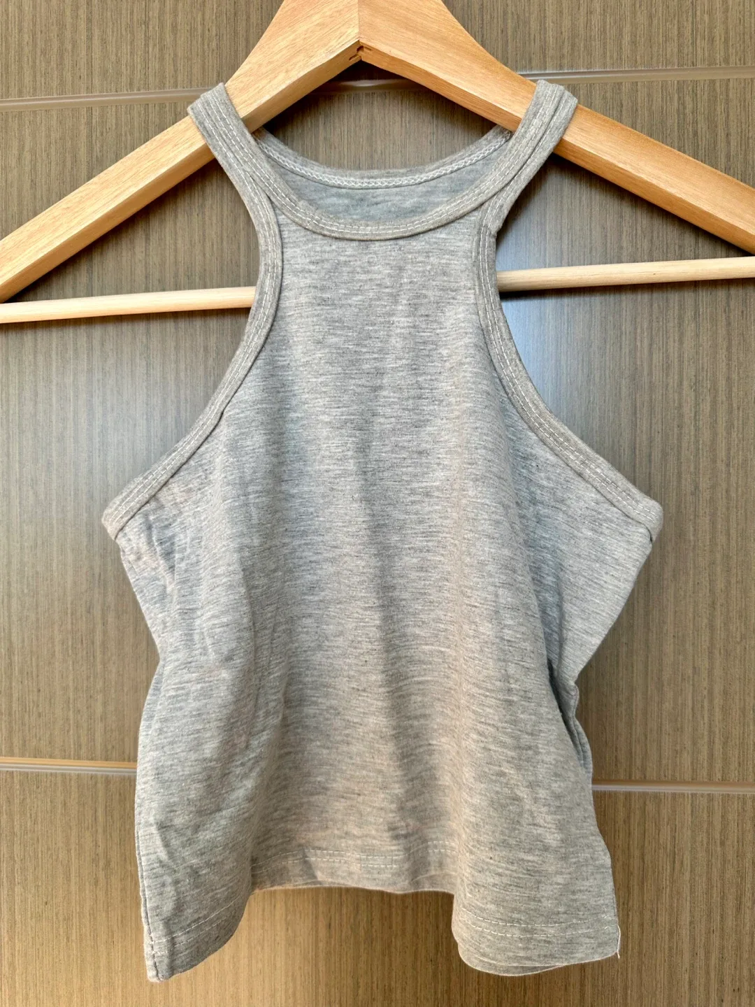 Gray Halter Top