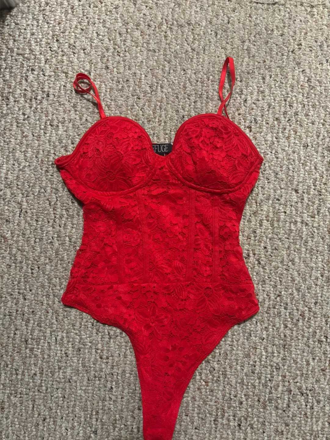 Red Lace Bodysuit