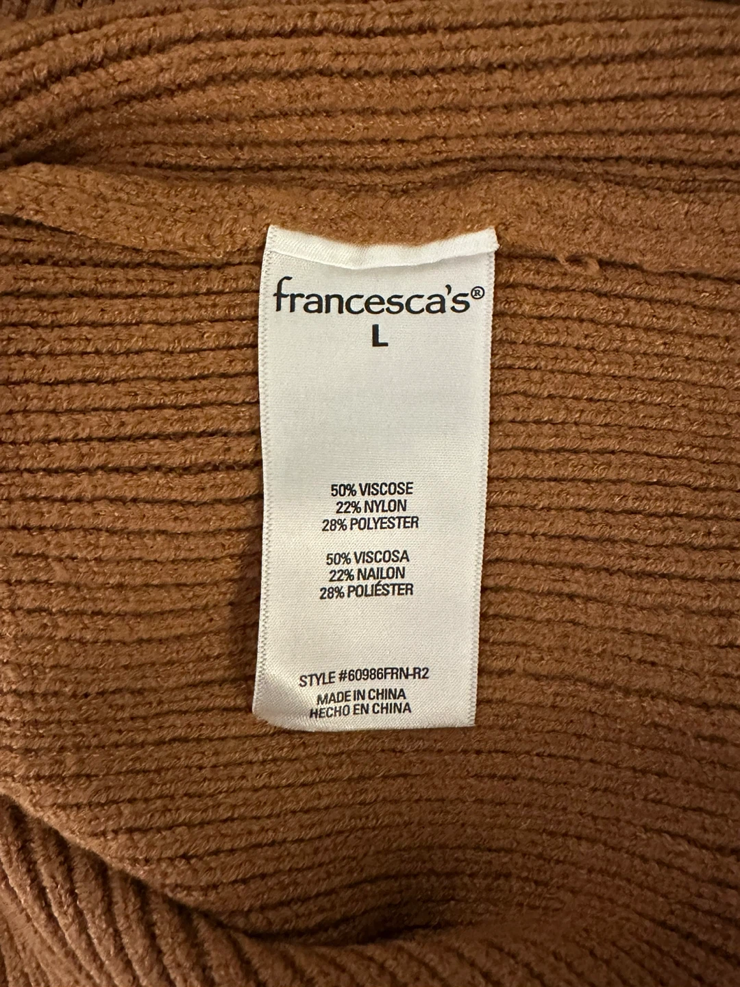 Francesca's Brown Turtleneck Sweater - Women’s Size L - photo 5