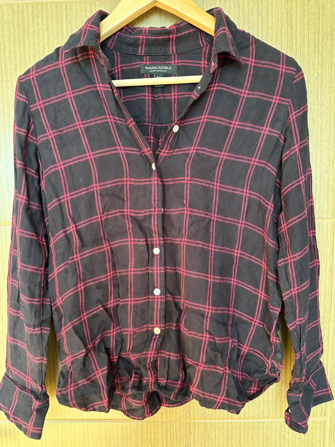 Banana Republic Dillon Classic Fit Plaid Shirt - XS
