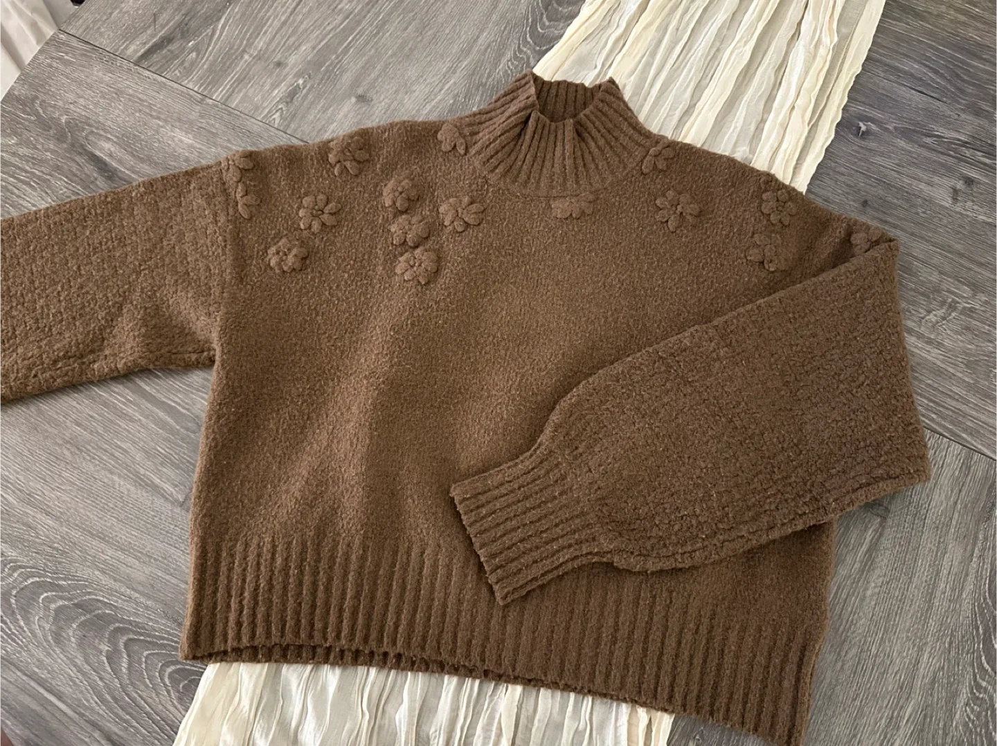 Women’s Brown Floral Sweater - Size L