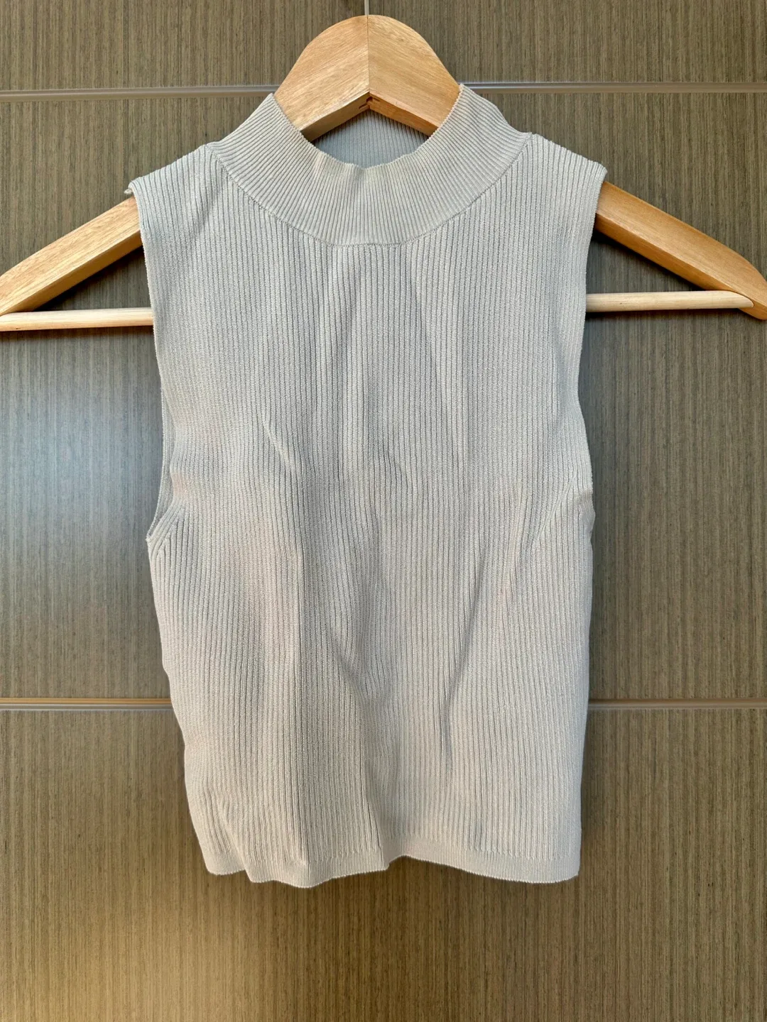 Mango Sleeveless Knit Top - Beige