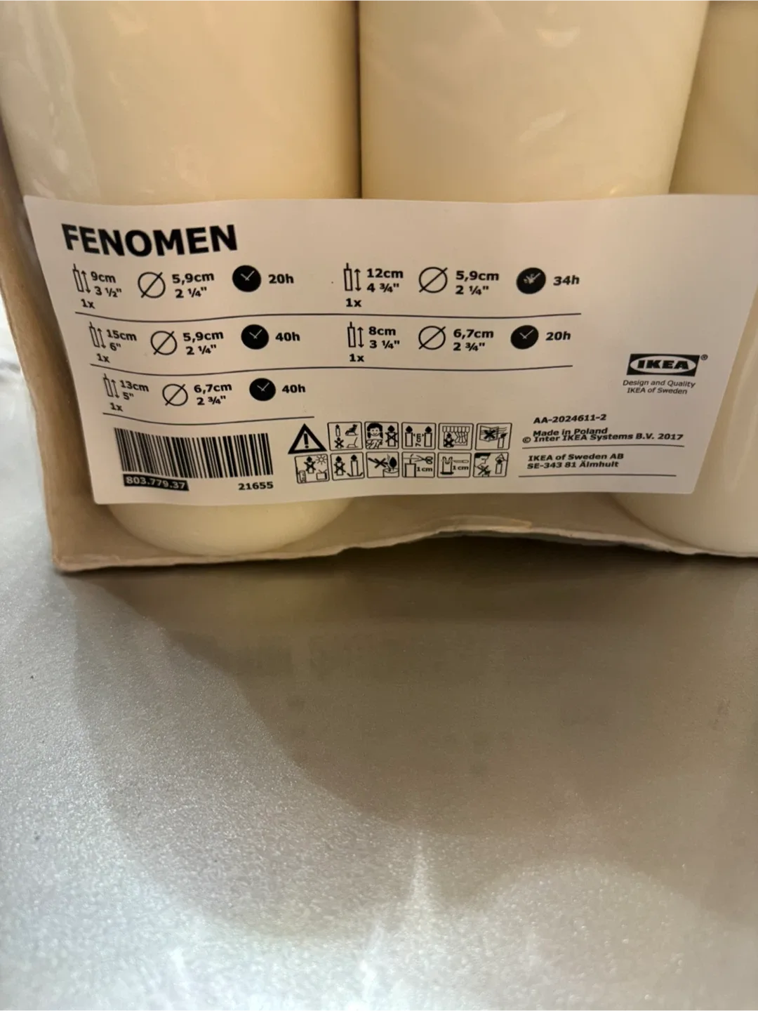 IKEA FENOMEN  CANDLES Set of 5 image indicator(3)