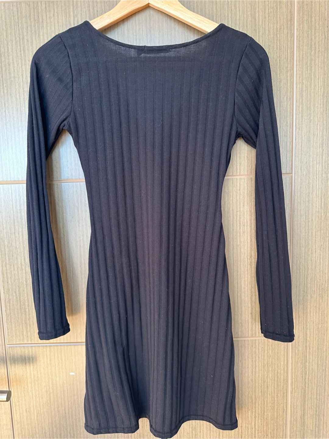 Nasty Gal Collection Black Ribbed Mini Dress - Size US 6 - photo 3