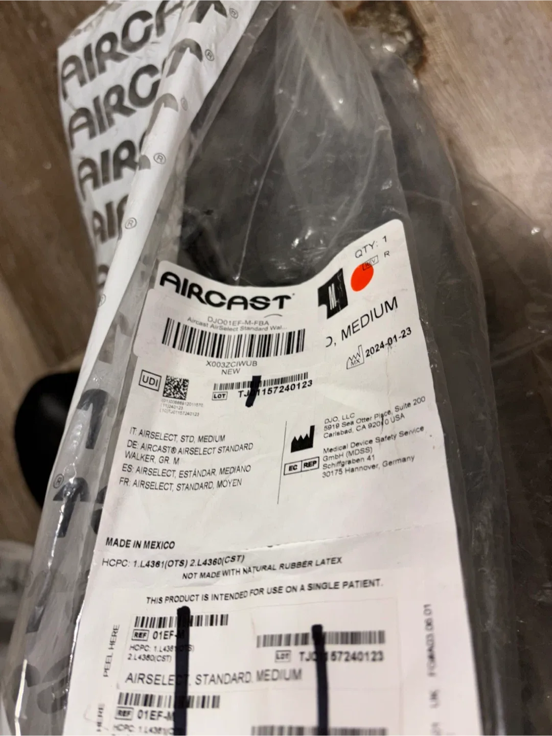 Aircast Airselect Standard Medium Walking Boot - New