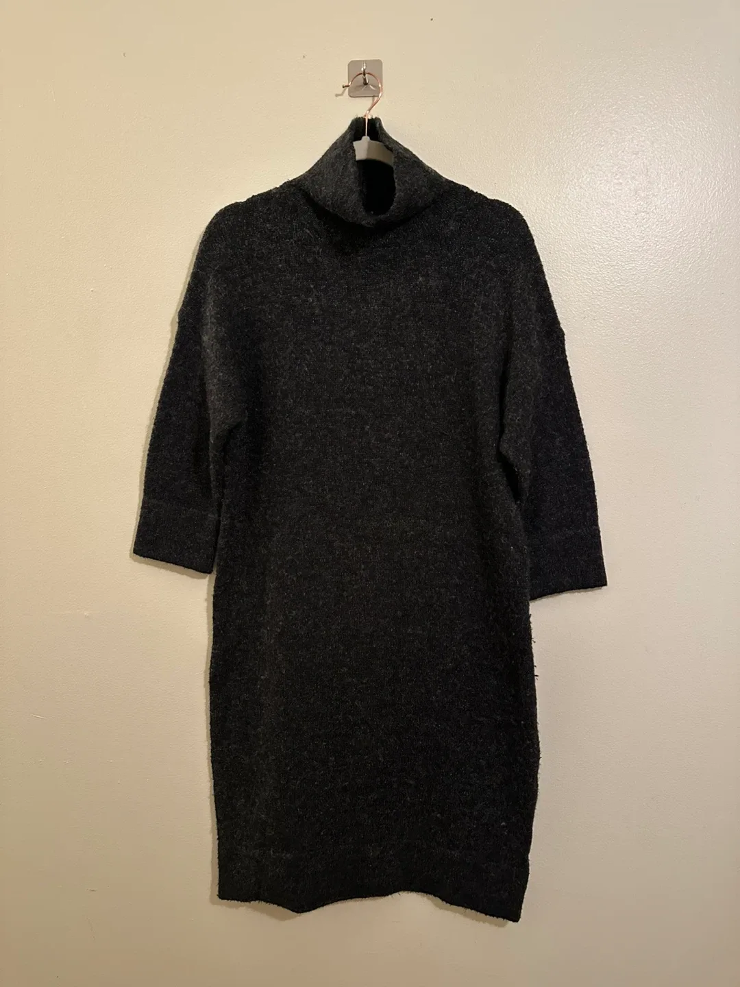 Zara Black Turtleneck Knit Dress - Size M